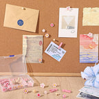 78 Pieces Push Pins Set Cute Thumb Tacks Decorative Flower Push Pins for Wall Cork Board Bulletin Boards with Storage Box（Pink Style）