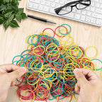 700PCS Multicolor Rubber Bands,Assorted Color Rubber Bands,Sturdy,Heat Resistant Rubber Band for School, Home, or Office