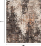GENIMO Washable Area Rugs for Living Room, 10x14 Vintage Non Slip Rugs, Low Pile Lightweight Soft Print Rug for Bedroom, Dining Room, Home Office, Brown Orange