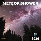 windrio 2026 Wall Calendar, Calendar 2026, July 2025 - December 2026, Wall Calendar Meteor Showe, 12" x 24" Opened,Full Page Months Thick & Sturdy Paper for Calendar Organizing & Planning