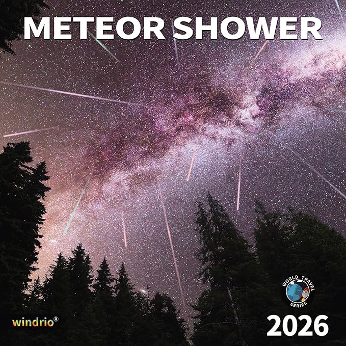windrio 2026 Wall Calendar, Calendar 2026, July 2025 - December 2026, Wall Calendar Meteor Showe, 12" x 24" Opened,Full Page Months Thick & Sturdy Paper for Calendar Organizing & Planning