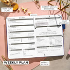 Clever Fox Planner – Undated Weekly & Monthly Planner for Productivity, Time Management & Goals – Organizer Journal – A5 (Royal Blue)