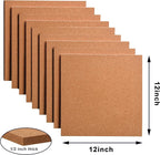 SUNGIFT Cork Board 12"x12" - 1/2" Thick Square Bulletin Boards 9 Pack Cork Tiles with 100 PCS Push Pins Mini Wall Self-Adhesive Corkboards Tiles for Wall