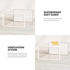SEE SRPING XX-Large Shoe Storage Box Fit Size 14, Clear Plastic Stackable Shoe Organizer for Closet, Shoe Rack Sneaker Containers Bins Holders, Drawer Organize Unit, 12 Pack Clear