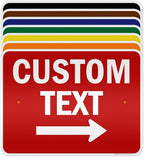 Custom Arrow,Custom Directional Sign, Right Arrow, 18x24 Inches, 3M EGP Reflective, Rust Free .080 Aluminum, Fade Resistant, Made in USA by My Sign Center