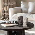 Heavy Duty Book Ends for Shelves - Book Ends for Heavy Books, Book Stopper for Shelves, Bookends for Shelves, Book Ends Unique, Bookends Decorative, Aesthetic Bookshelf Decor, The Tranquil Faces