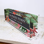 Artblox Personalized Name Plate for Desk | Leaf Flowers Design On Clear Acrylic Glass | Custom Desk Name Plate Personalized with Your Name and Credentials for Teacher Phd Military Office Name Plate