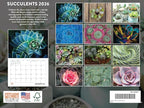 Succulent Calendar 2026 Monthly Wall Calender 12 Month | American Made In The USA