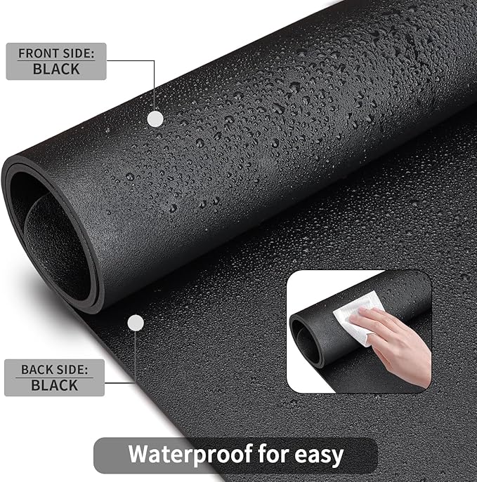 KINGFOM Desk Pad Office Desktop Protecter, PU Leather Desk Mat Blotters Organizer with Comfortable Writing Surface (35.4" x 16.9", Black)