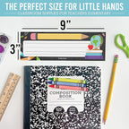 Desk Name Tags for Classroom -25 Student Name Plates for Classroom Kindergarten, Preschool, 1st, 2nd & 3rd Grade, 9x3 Teacher Nameplates for Student Desks & Cubbies, Chalkboard Nametags