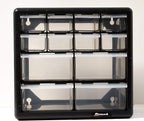 Homak 12-Drawer Parts Organizer, Black, HA01012001