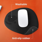 GREEDY FARMERS Mouse pad, Non-Slip Washable Waterproof Computer Mouse pad (Black)