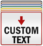 Custom Arrow Directional Sign, Down Arrow, 24x30 Inches, 3M EGP Reflective, Rust Free .080 Aluminum, Fade Resistant, Made in USA by My Sign Center
