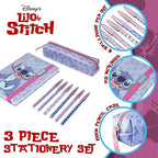 Disney Stitch Stationery Supplies Set Notebook Pencil Case & Ballpoint Pens or Notepad Coloring Pencils & Accessories for Home or Office