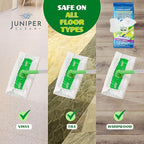 Juniper CLEAN Wet Floor Wipes, Multi Surface Floor Cleaner Wet Mop Pads Fit Swiffer Sweeper Mop, Fresh Scent & Plant-Based Textured Cloth Trap Absorb Dirt, 20 Count (Pack of 1)