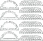 CertBuy 48 Pack Clear Protractor 6 Inch, Plastic Protractor Math Protractors 180 Degrees for Angle Measurement, Protractor for Geometry,Student Math Protractor Ruler for Drawing Geometry Classroom