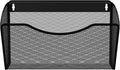 EasyPAG Single Pocket Wall File Organizer, Mesh Hanging File Folder Organizer for Letter/A4 Size Folders Wall Mounted Vertical Mail Holder for Paperwork, Office, Home, School, Black