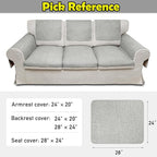 Couch Arm Covers, Waterproof Armrest Cover for Sofa, Armchair, Loveseat, Non-Slip Recliner Arm Cover, Sofa Arm Covers, Headrest Covers, Arm Chair Covers Set of 2 (Light Gray, 28"×24")