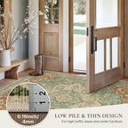 GENIMO Runner Rug 2'6"x6 Machine Washable Non Slip Vintage Hallway Runner Rug, Low Pile Lightweight Rugs for Indoor Entryway, Hallway, Kitchen and Corridor