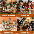 LiYiQ 247 Pcs Football Party Supplies Return Gifts for Party, Student Stationery Gifts from Teacher Rewards Prizes, Pencil Erasers Notebooks Stickers for Football Classroom Birthday