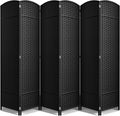 Sorbus 6 Panel Room Divider 6 ft. Tall - Privacy Screen, Extra Wide Double Hinged Panels, Mesh Hand-Woven Design, Partition Room Dividers and Folding Privacy Screens, Wall Divider for Room Separation