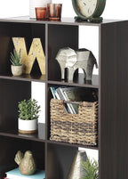 Whitmor 6 Cube Bookcase, 3 Tier Stackable MDF Bookself, Open Storage Display Organizer, Storage Cabinet for Living Room, Bedroom, Home, Office, 23.7" L x 11.7" W x 35.2" H, Espresso