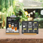 2 Pack 8.6x11.7 in Chalkboard Signs Small Chalk Board Signs with Stand for Tabletop Decor Double Sided Mini Chalkboard for Restaurant Food Menu, Kids Message Board, Wedding Party