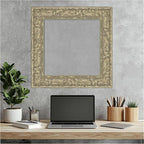 Amanti Art Silver Framed Magnetic Board 23x23 Small Vision Board for use with Magnets, 100% Metal Sheet to Display Items as Office Decor or for Home Organization in mudroom, Kitchen or Kids Room