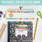 Desk Name Tags for Classroom -25 Student Name Plates for Classroom Kindergarten, Preschool, 1st, 2nd & 3rd Grade, 9x3 Teacher Nameplates for Student Desks & Cubbies, Retro Nametags
