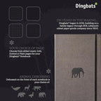 Dingbats* - Wildlife Lined Extra Large A4 Notebook - PU Leather Hardcover Journal for Work, Writing - Pocket, Elastic Closure, Pen Holder, Bookmark