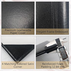 GraduationMall 11"x14" Smooth Padded Diploma Cover Certificate Holder Black