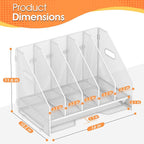 OrgMate Desk File Folder Holder Organizer-5 Vertical Compartments Racks and Paper Letter Tray,Mesh Magazine File Holder Sorter,Desktop Accessories & Workspace Organizers for Home,Office,School-White
