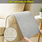 Couch Arm Covers, Waterproof Armrest Cover for Sofa, Armchair, Loveseat, Non-Slip Recliner Arm Cover, Sofa Arm Covers, Headrest Covers, Arm Chair Covers Set of 2 (Light Gray, 24"×20")
