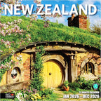 RED EMBER New Zealand 2026 Wall Calendar 12 Month | 12" x 24" Open | Thick & Sturdy Paper | Holiday Gift | Travel Calendar 2026