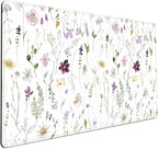 Cute Flower Mouse Pad Aesthetic Desk Mat Plants Large Extended Gaming Mousepad Floral XXL Desk Pad Keyboard and Mouse Mat 31.5''x15.75'', Desktop Decor Protectors Mats for Women Office Girl Gamer