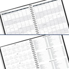 AT-A-GLANCE 2026 Appointment Book Planner, Daily, 8-1/2" x 11", Large, Eight Person Group, Two-Volume Set, Black (702120526)
