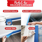 XFasten Blue Painter's Tape, 2 Inch x 60 Yards (24-Pack) Blue Painters Masking Tape Bulk - Sharp Edge Line Technology, Produces Sharp Lines | Residue-Free and Artisan Grade Wall Trim Tape