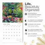 RED EMBER Gardens 2026 Wall Calendar 12 Month | 12" x 24" Open | Thick & Sturdy Paper | Holiday Gift | Nature Calendar 2026