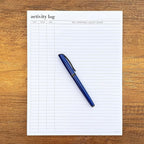 Activity Log Notepad 11x8,5 - Organize and Track Tasks, Appointments, Contacts, Records - Premium Thick Paper - Letter Size - 50 Sheets -Hard Cardboard Back Stand - To Do List Notepad for Work, Daily