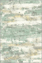 GENIMO No Crease Non Slip 8x10 Area Rugs for Living Room, Craft Woven Modern Abstract Rug, Soft Floor Carpet, Single-Piece Rugs for Bedroom, Dining Room, Office, Green Gray