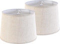 Drum Lamp Shades Larges (2 Pack), Modern Farmhouse Lampshades Beige for Floor&Table Lamps Replacement Living Room/Bedroom，14"Top×16"Bottom ×11"High(Spider), Required Assembly，By GO&SO