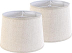 Drum Lamp Shades Larges (2 Pack), Modern Farmhouse Lampshades Beige for Floor&Table Lamps Replacement Living Room/Bedroom，14"Top×16"Bottom ×11"High(Spider), Required Assembly，By GO&SO