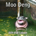 2026 Moo Deng Monthly Wall Calendar | Pygmy Hippopotamus Animal Calendar 2025-2026