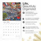 RED EMBER Japan 2026 Wall Calendar 12 Month | 12" x 24" Open | Thick & Sturdy Paper | Holiday Gift | Travel Calendar 2026