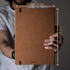 Dingbats* - Wildlife Dotted Extra Large A4 Notebook - PU Leather Hardcover Journal for Work, Writing - Pocket, Elastic Closure, Pen Holder, Bookmark