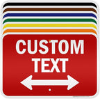 Custom Arrow,Custom Directional Sign, Two way Arrow,12x18 Inches, 3M EGP Reflective, Rust Free .063 Aluminum, Fade Resistant, Made in USA by My Sign Center