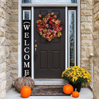Tall Outdoor Welcome Sign - 6ft Black Rustic Modern Farmhouse Decor for Front Door & Porch