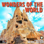 RED EMBER Wonders of the World 2026 Wall Calendar 12 Months | 12" x 24" Open | Thick & Sturdy Paper | Holiday Gift | Nature Calendar 2026