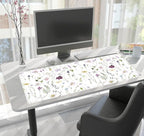 Cute Flower Mouse Pad Aesthetic Desk Mat Plants Large Extended Gaming Mousepad Floral XXL Desk Pad Keyboard and Mouse Mat 31.5''x15.75'', Desktop Decor Protectors Mats for Women Office Girl Gamer