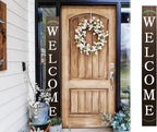 Tall Outdoor Welcome Sign, 6ft Brown Rustic Modern Farmhouse Welcome Sign for Front Door & Porch Decor, Fall Home Decor